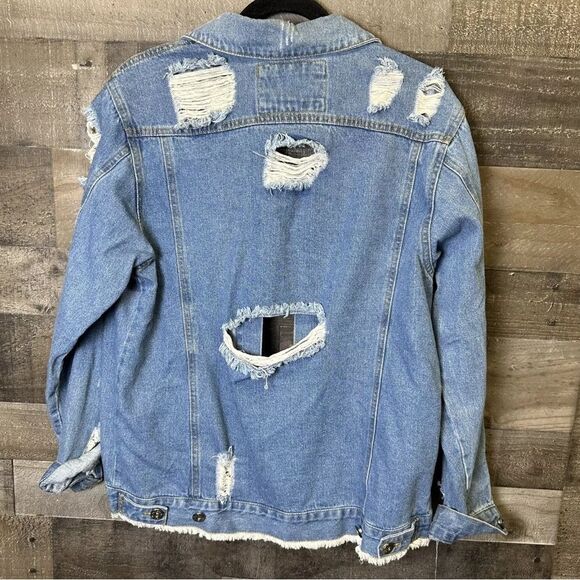 The style between us distressed denim jacket size L/XL - Picture 2 of 3